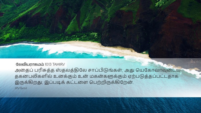 லேவியராகமம் 10:13 TAMIRV Desktop Wallpaper - அதைப் பரிசுத்த - Desktop Bible Verse Wallpaper