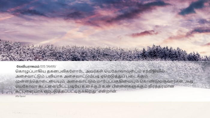 லேவியராகமம் 10:15 TAMIRV Desktop Wallpaper - கொழுப்பாகிய - Desktop Bible Verse Wallpaper