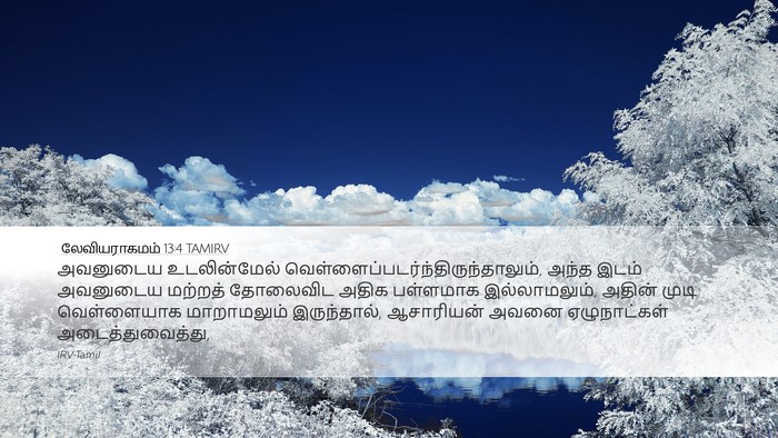 லேவியராகமம் 13:4 TAMIRV Desktop Wallpaper - அவனுடைய - Desktop Bible Verse Wallpaper
