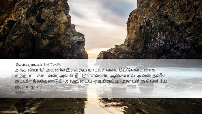 லேவியராகமம் 13:46 TAMIRV Bible Verse Image