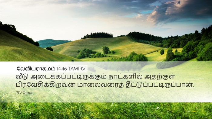 லேவியராகமம் 14:46 TAMIRV Desktop Wallpaper - வீடு - Desktop Bible Verse Wallpaper
