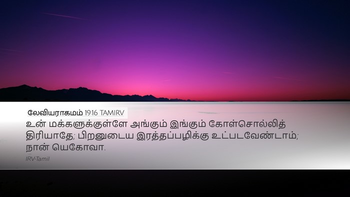 லேவியராகமம் 19:16 TAMIRV Bible Verse Image