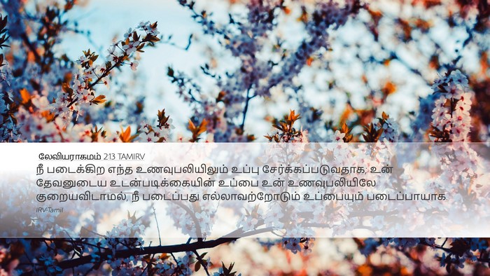 லேவியராகமம் 2:13 TAMIRV Bible Verse Image