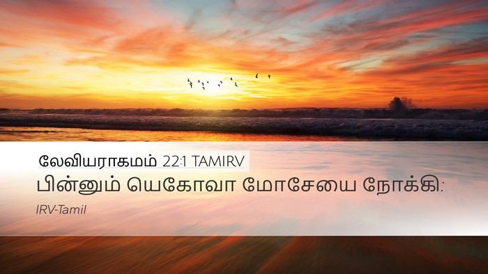 லேவியராகமம் 22:1 TAMIRV Desktop Wallpaper - பின்னும் யெகோவா - Desktop Bible Verse Wallpaper