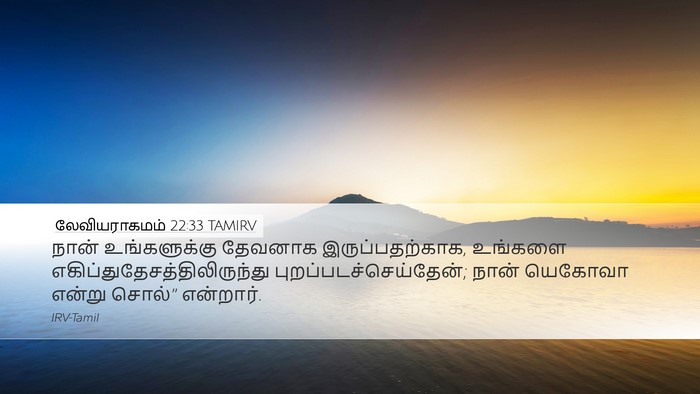 லேவியராகமம் 22:33 TAMIRV Bible Verse Image