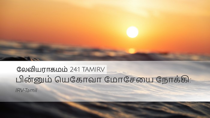 லேவியராகமம் 24:1 TAMIRV Desktop Wallpaper - பின்னும் யெகோவா - Desktop Bible Verse Wallpaper