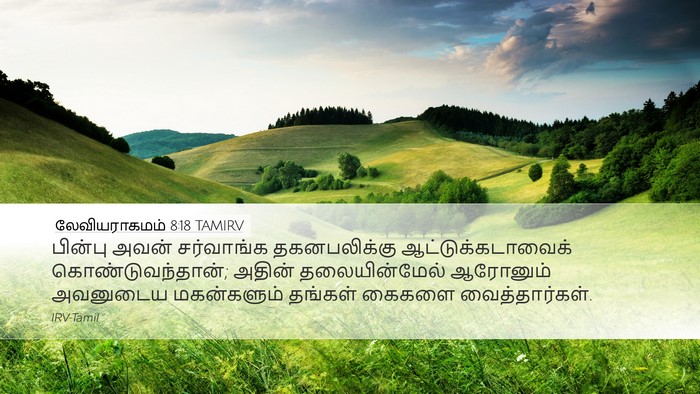 லேவியராகமம் 8:18 TAMIRV Bible Verse Image