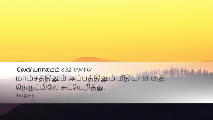 லேவியராகமம் 8:32 TAMIRV Desktop Wallpaper - மாம்சத்திலும் - Desktop Bible Verse Wallpaper