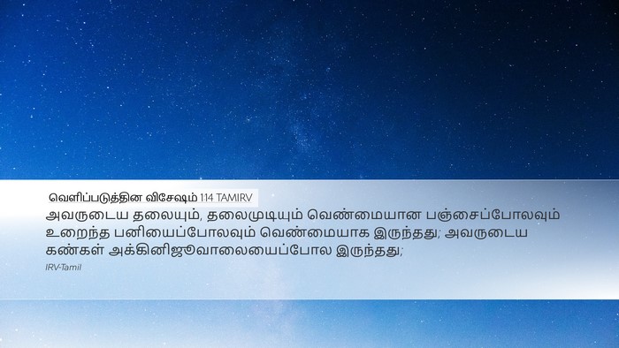 வெளிப்படுத்தின விசேஷம் 1:14 TAMIRV Bible Verse Image