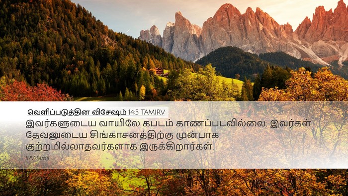 வெளிப்படுத்தின விசேஷம் 14:5 TAMIRV Bible Verse Image