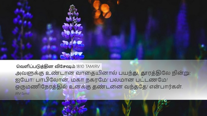 வெளிப்படுத்தின விசேஷம் 18:10 TAMIRV Bible Verse Image
