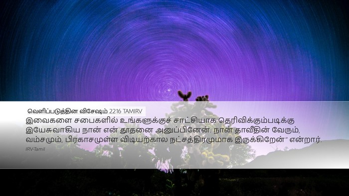 வெளிப்படுத்தின விசேஷம் 22:16 TAMIRV Bible Verse Image
