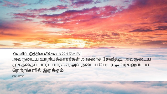 வெளிப்படுத்தின விசேஷம் 22:4 TAMIRV Bible Verse Image