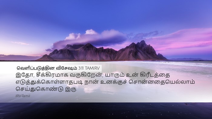 வெளிப்படுத்தின விசேஷம் 3:11 TAMIRV Bible Verse Image