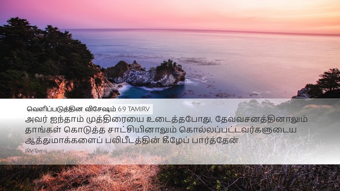 வெளிப்படுத்தின விசேஷம் 6:9 TAMIRV Bible Verse Image
