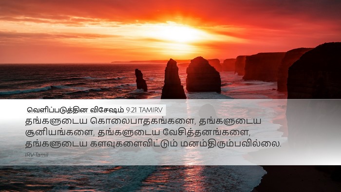 வெளிப்படுத்தின விசேஷம் 9:21 TAMIRV Desktop Wallpaper - தங்களுடைய - Desktop Bible Verse Wallpaper