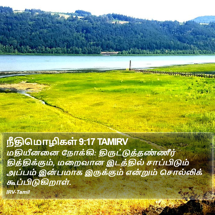 நீதிமொழிகள் 9:17 TAMIRV - மதியீனனை நோக்கி: