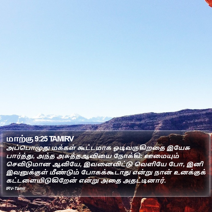 மாற்கு 9:25 TAMIRV - அப்பொழுது மக்கள்