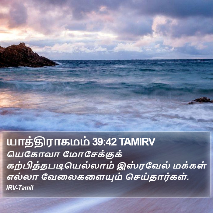 யாத்திராகமம் 39:42 TAMIRV - யெகோவா மோசேக்குக்