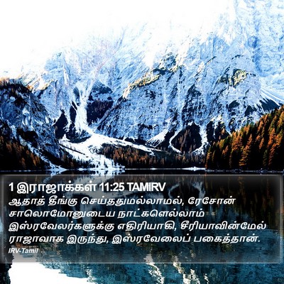 1 இராஜாக்கள் 11:25 TAMIRV Bible Verse Image
