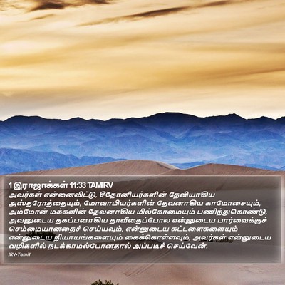 1 இராஜாக்கள் 11:33 TAMIRV Bible Verse Image