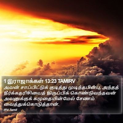1 இராஜாக்கள் 13:23 TAMIRV Bible Verse Image