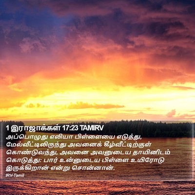1 இராஜாக்கள் 17:23 TAMIRV Bible Verse Image