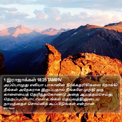 1 இராஜாக்கள் 18:25 TAMIRV Bible Verse Image