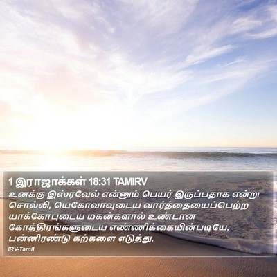1 இராஜாக்கள் 18:31 TAMIRV Bible Verse Image
