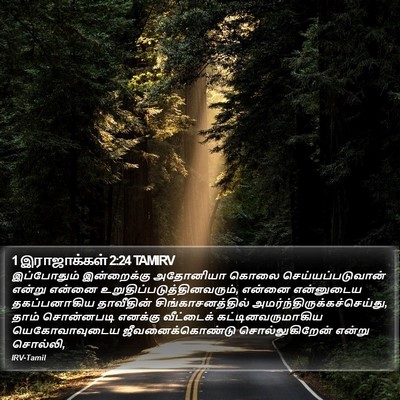 1 இராஜாக்கள் 2:24 TAMIRV Bible Verse Image