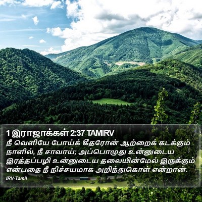 1 இராஜாக்கள் 2:37 TAMIRV Bible Verse Image