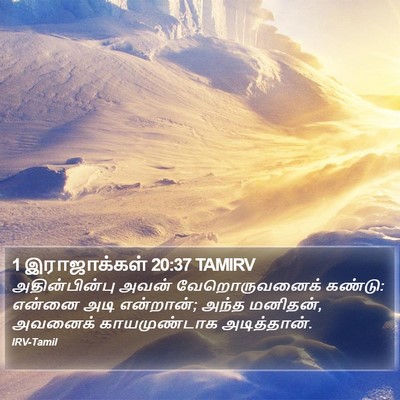 1 இராஜாக்கள் 20:37 TAMIRV Bible Verse Image