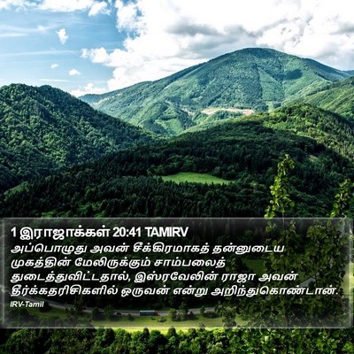 1 இராஜாக்கள் 20:41 TAMIRV Bible Verse Image