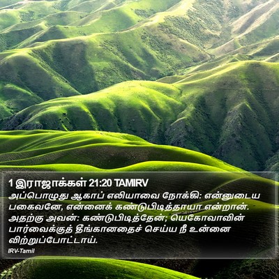 1 இராஜாக்கள் 21:20 TAMIRV Bible Verse Image