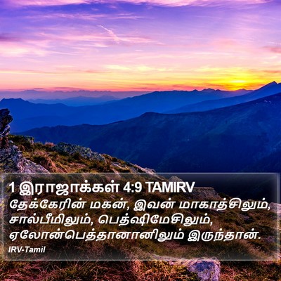 1 இராஜாக்கள் 4:9 TAMIRV Bible Verse Image