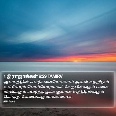 1 இராஜாக்கள் 6:29 TAMIRV Bible Verse Image