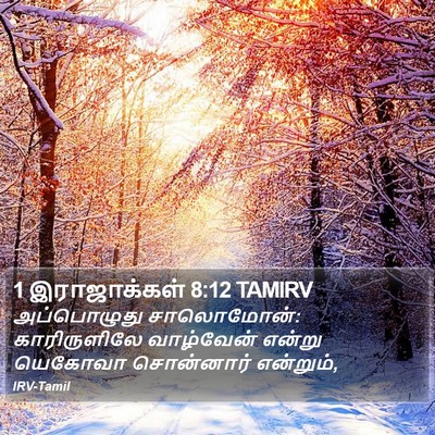 1 இராஜாக்கள் 8:12 TAMIRV Bible Verse Image