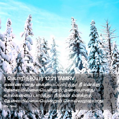 1 கொரிந்தியர் 12:21 TAMIRV Bible Verse Image