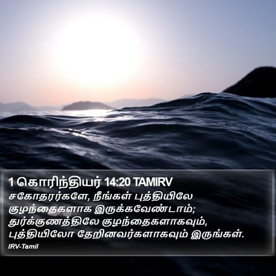 1 கொரிந்தியர் 14:20 TAMIRV Bible Verse Image