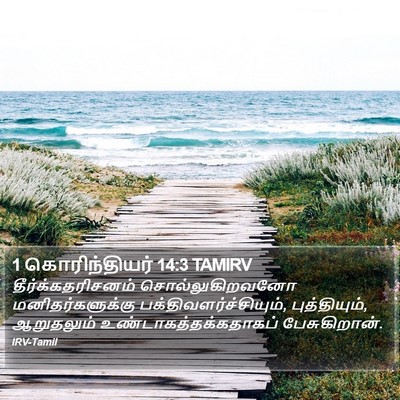 1 கொரிந்தியர் 14:3 TAMIRV Bible Verse Image