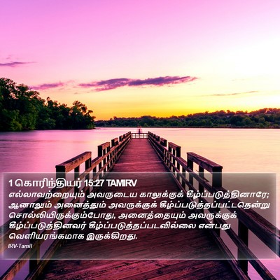 1 கொரிந்தியர் 15:27 TAMIRV Bible Verse Image