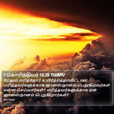 1 கொரிந்தியர் 15:29 TAMIRV Bible Verse Image
