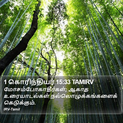 1 கொரிந்தியர் 15:33 TAMIRV Bible Verse Image