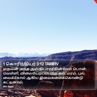 1 கொரிந்தியர் 3:12 TAMIRV Bible Verse Image