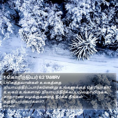1 கொரிந்தியர் 6:2 TAMIRV Bible Verse Image