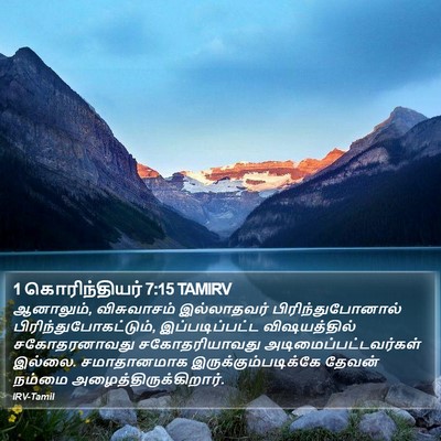 1 கொரிந்தியர் 7:15 TAMIRV Bible Verse Image