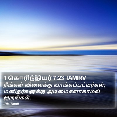 1 கொரிந்தியர் 7:23 TAMIRV Bible Verse Image