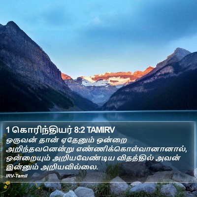 1 கொரிந்தியர் 8:2 TAMIRV Bible Verse Image