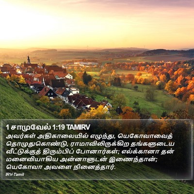 1 சாமுவேல் 1:19 TAMIRV Bible Verse Image