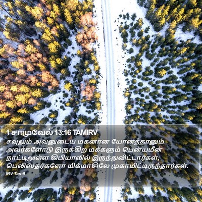 1 சாமுவேல் 13:16 TAMIRV Bible Verse Image